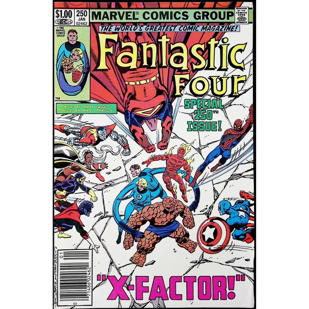 Fantastic Four #250 Newsstand Marvel comic book 1982‎ X-Factor Special